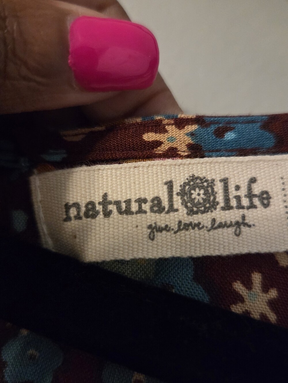 Natural Life Women's Let's Just Go Wide Leg Jumpsuit Sz XS Boho Maroon Floral - Picture 7 of 8